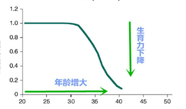 年龄增大，生育能力下降