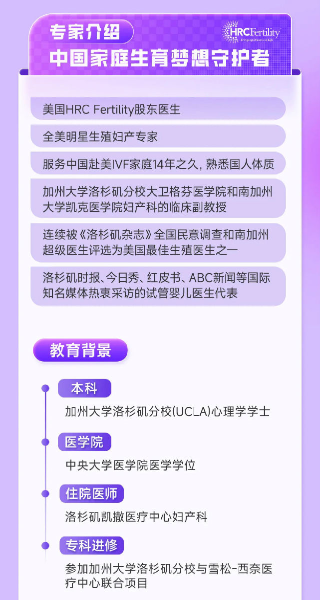 美国试管专家背景
